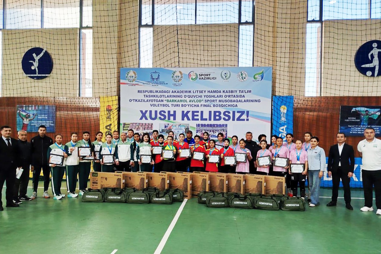 “Barkamol avlod – 2025”: Voleybol bo‘yicha qizlar o‘rtasida o‘tkazilgan respublika final bosqichi yakunlandi