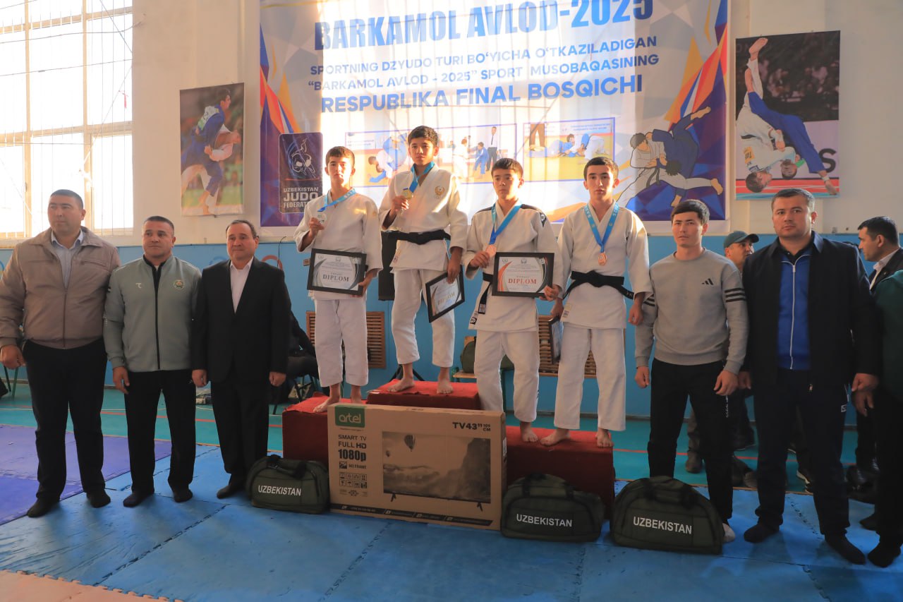 “Barkamol avlod – 2025” sport musobaqasining dzyudo bo‘yicha respublika final bosqichi yakunlandi